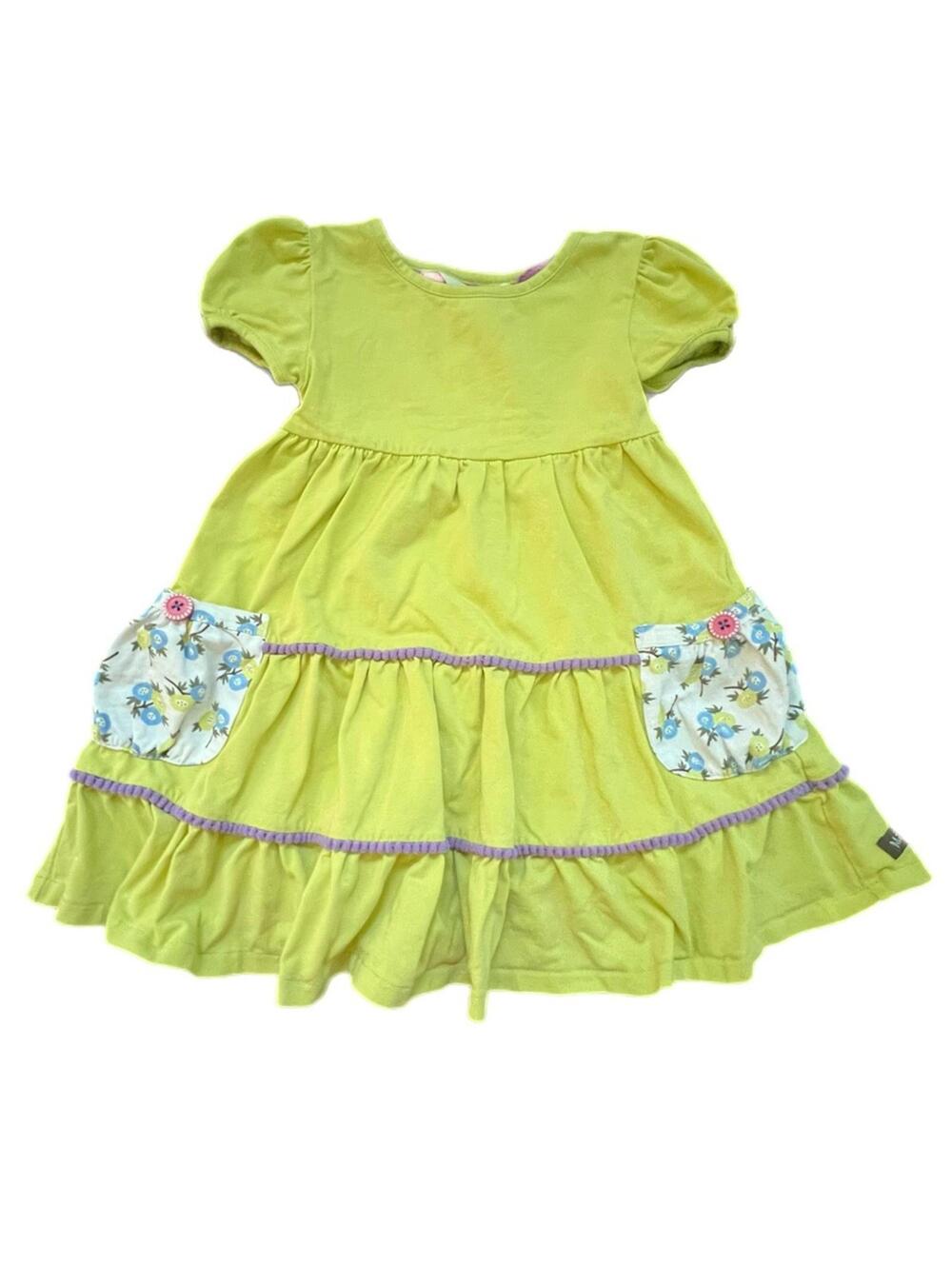 Matilda Jane Bright Green Dress with Pockets -2T